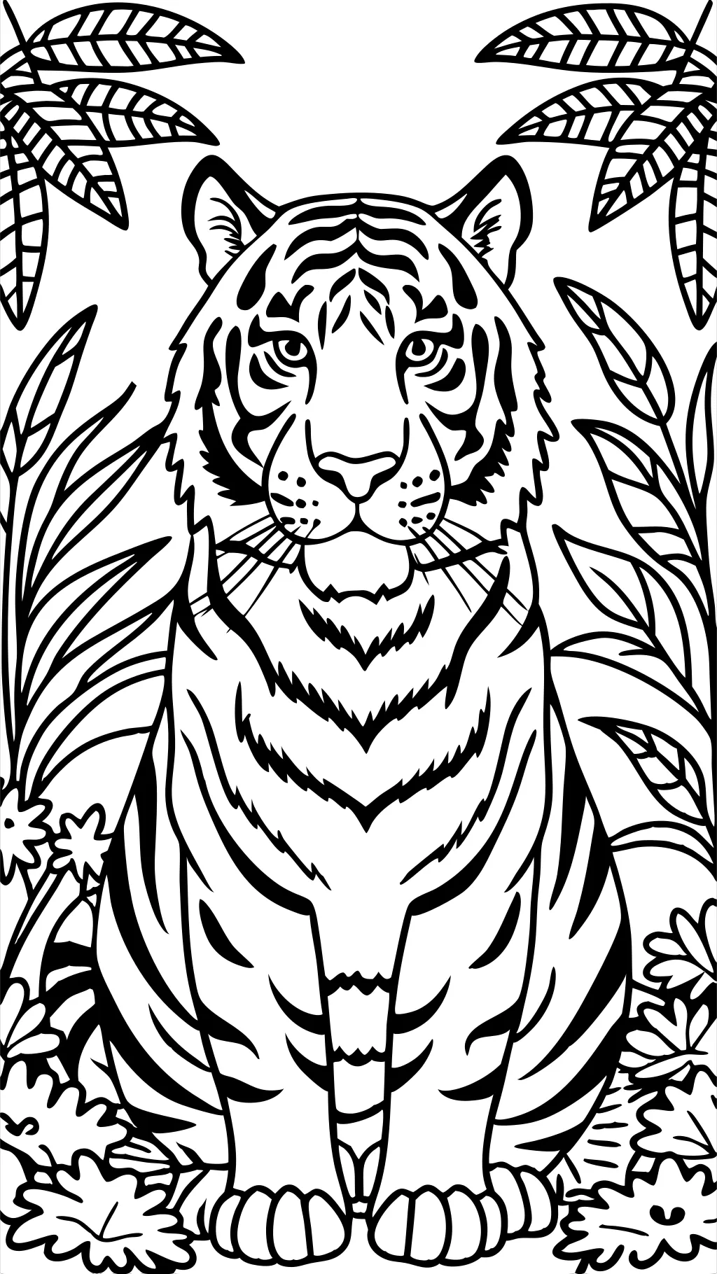 Páginas para colorear tigre